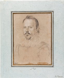 Portret van Vincent I van Gonzaga, Hertog van Mantua (1562-1612) Tekening door Ottavio Leoni (1578-1630) Genes, Musei di Strada Nuova, inv 2440 door Ottavio Mario Leoni