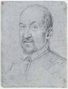 Portret van een geestelijke door Ottavio Mario Leoni