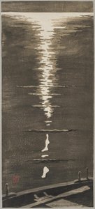 Maanlicht op zee door Otto Eckmann