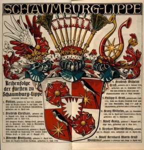 Schaumburg-Lippe. Reeks van de vorsten van Schaumburg-Lippe door Otto Hupp