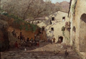 Dagelijks leven, Italië door Otto Ludvig Sinding