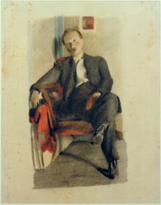 Portret van een jonge man, zittend