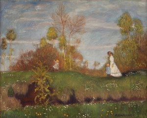 Zomer in het moeras door Otto Modersohn