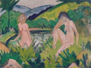 Meisje bij het water (Twee meisjes bij het water). 1926