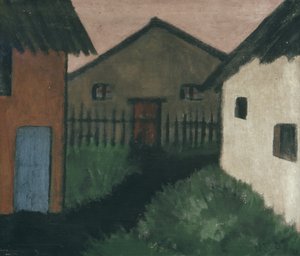Dorpshuizen door Otto Mueller