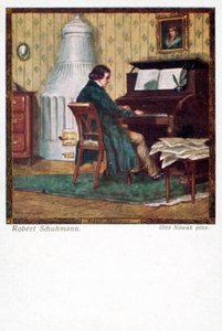 Robert Schumann speelt piano