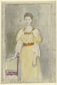 Staande dame door Otto Scholderer