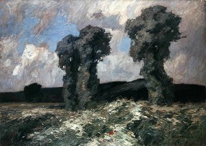 Wilgenbomen in de Lahn Vallei door Otto Ubbelohde