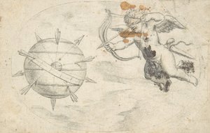 Cupido Schiet Pijlen op de Wereldbol, 1608 of kort daarvoor door Otto van Veen.