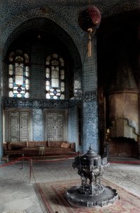 Architectuur, Ottomaanse kunst: Topkapi-paleis (Topkapi Saray) hoofd- en officiële stedelijke residentie van de Ottomaanse sultan van 1465 tot 1853. Paleis gebouwd tussen 1475-1478. Turkije, Istanbul. door Ottoman School