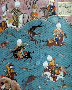 Jachtscène in aanwezigheid van Sultan Murad II (Murat) door Ottoman School