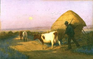 Een veedrijver op weg naar huis door Owen Baxter Morgan