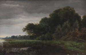 Opklarend weer na een regenbui bij Gurre Sø door P.C. Skovgaard