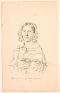 Portret van juffrouw Broe door P.C. Skovgaard