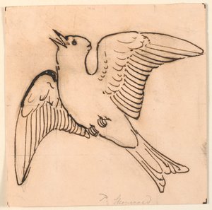 Zingende leeuwerik. Decoratief ontwerp. door P.C. Skovgaard