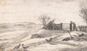 Winterlandschap bij Vejby door P.C. Skovgaard