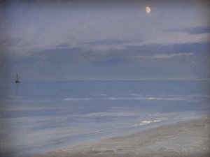Strand van Skagen bij Maanlicht door Peder Severin Krøyer