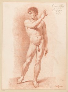Staand mannelijk naakt, van voren gezien (1e prijs 1815) door P. Luypen