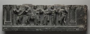 Bacchanaal reliëf, Pakistan, Gandhara, Buner gebied, vroege Kushan Periode (AD 1-320) door Pakistani School