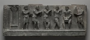 Bacchanaal reliëf, Pakistan, Gandhara, Buner gebied, vroege Kushan Periode (AD 1-320) door Pakistani School
