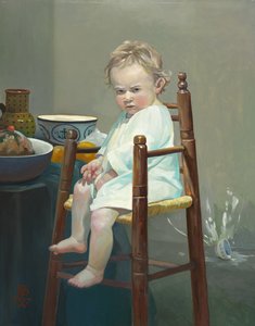 Ondeugend, 2008 (olieverf op doek) door Pamela Patrick White