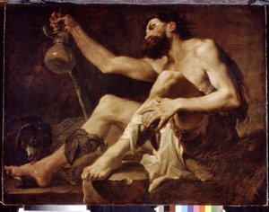 Lazarus als arme bedelaar door Paolo Pagani
