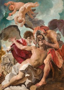 Het offer van Isaak (olieverf op doek)