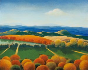 Paysage n°1, 2015 (olieverf op houtpaneel)