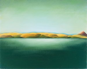 Paysage n°2, 2015 (olieverf op houtpaneel) door Paolo Perfranceschi