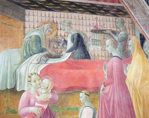 Geboorte van de Maagd, uit de Kapel van de Hemelvaart, 1440 door Paolo Uccello