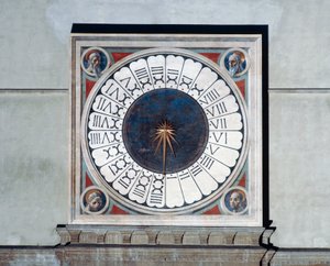 Klokgezicht met hoofden van profeten door Paolo Uccello