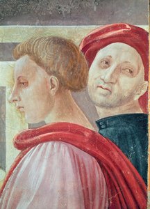 Hoofden van twee mannen, uit de Presentatie van Maria in de Tempel, 1433-34 (detail) door Paolo Uccello