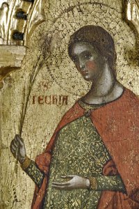 Sint Thecla (detail) door Paolo Veneziano