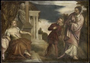 De Keuze tussen Deugd en Passie door Paolo Veronese (follower of)
