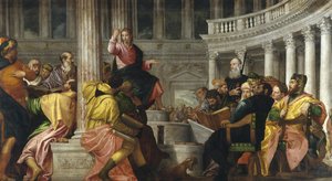 Christus onder de dokters door Paolo Veronese