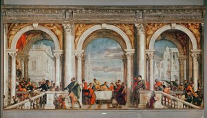 Het feest in het huis van Levi door Paolo Veronese