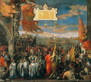 De Triomfantelijke Terugkeer van Doge Andrea Contarini na de Triomf in Chioggia, 1580