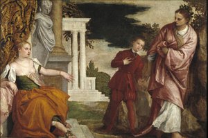 Jonge man tussen deugd en ondeugd door Paolo Veronese