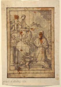 Tekening, Maagd en kind in glorie, ca. 1600-1700