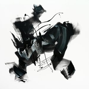 Dynamische abstracte penseelstreken door Paresh Nrshinga FRSA