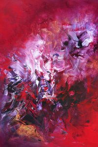 Levendige abstracte stroming door Paresh Nrshinga FRSA