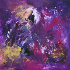 Levendig paars, abstract door Paresh Nrshinga FRSA
