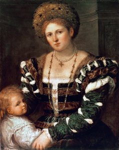 Portret van een Dame met een Jongen