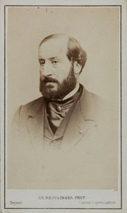 Portret van Émile Augier door Paris . Photo studio Reutlinger