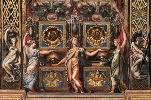 De drie wijze maagden en drie dwaze maagden (detail)