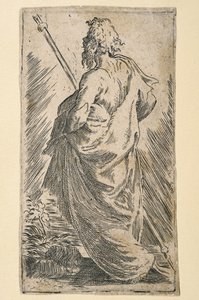 Sint Jacobus de Meerdere (ets) door Parmigianino