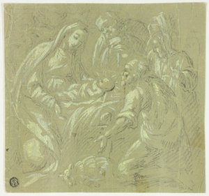 Aanbidding van de Herders door Parmigianino