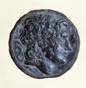 Munt met de beeltenis van Mithridate I (171 v.Chr. - 139 v.Chr.), koning van de Parthen door Parthian School
