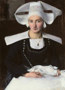 Vrouw uit Bretagne, 1886 door Pascal Adolphe Jean Dagnan Bouveret