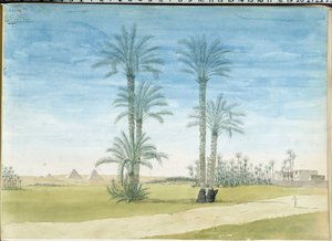 Egypte: Piramides van Gizeh door Pascal Xavier (after) Coste